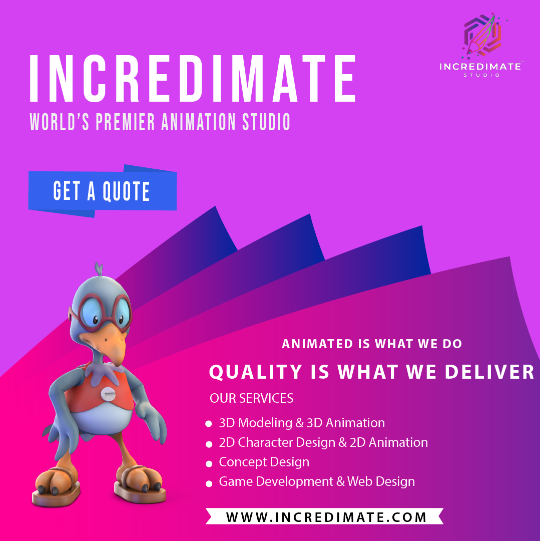 Incredimate Studio | Best Animation Company | 3D Animation & 2D Animation |  Yellow Pages Network B2B Marketplace